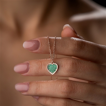 Heart Birthstone Necklace