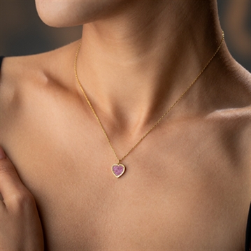 Heart Birthstone Necklace