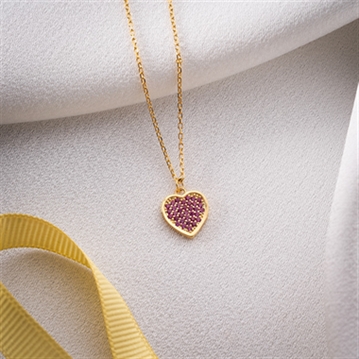 Heart Birthstone Necklace