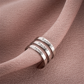 Personalised Family Names Ring