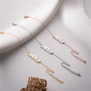 Personalised Mama & Kids Elephant Bracelet with Initials