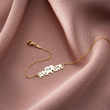 Personalised Mama & Kids Elephant Bracelet with Initials