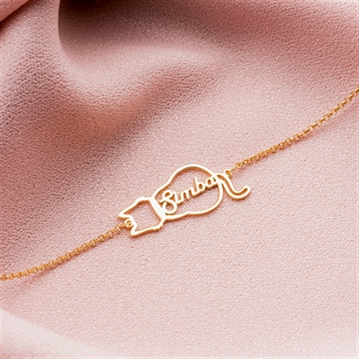 Personalised Cat Bracelet with Name
