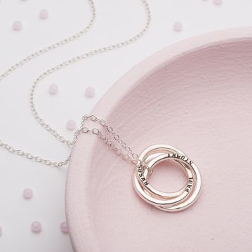 Personalised Large Russian Ring Necklace