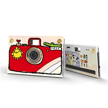 Paper Shoot Camera Case - Hand Drawing (Red)