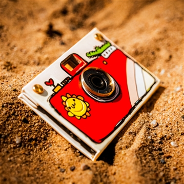 Paper Shoot Camera Case - Hand Drawing (Red)