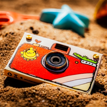 Paper Shoot Camera Case - Hand Drawing (Red)