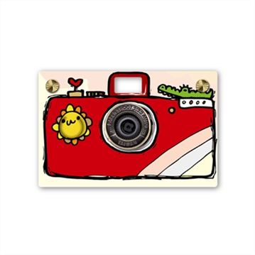 Paper Shoot Camera Case - Hand Drawing (Red)