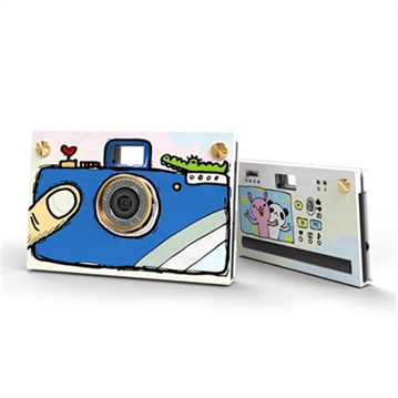 Paper Shoot Camera Case - Hand Drawing (Blue)