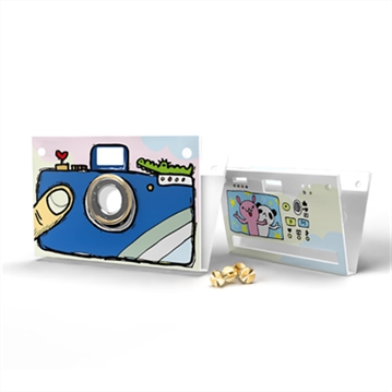 Paper Shoot Camera Case - Hand Drawing (Blue)