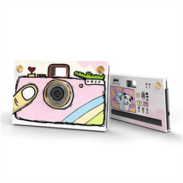 Paper Shoot Camera Case - Hand Drawing (Pink)