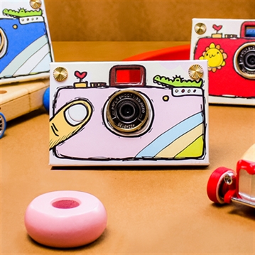Paper Shoot Camera Case - Hand Drawing (Pink)