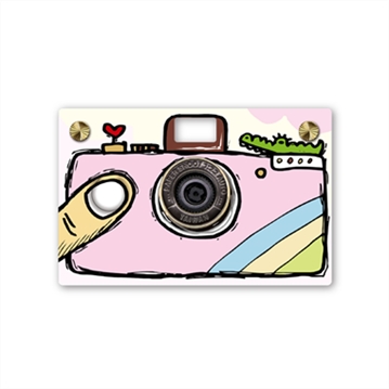 Paper Shoot Camera Case - Hand Drawing (Pink)