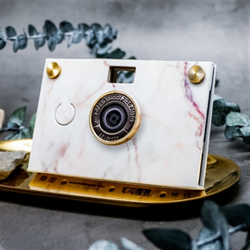 Paper Shoot Camera Case - Stone Pattern (Bianco Rose)