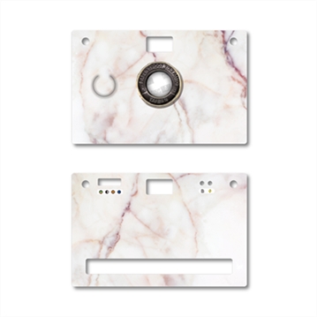 Paper Shoot Camera Case - Stone Pattern (Bianco Rose)