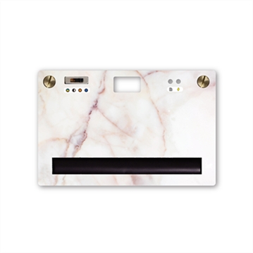 Paper Shoot Camera Case - Stone Pattern (Bianco Rose)