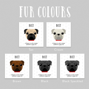 Personalised Pug Dog Cushion