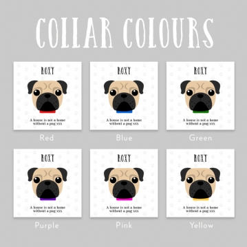 Personalised Pug Dog Cushion