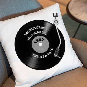 Personalised Retro Record Cushions