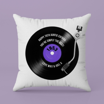 Personalised Retro Record Cushions