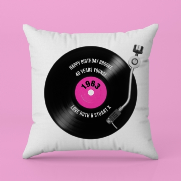 Personalised Retro Record Cushions