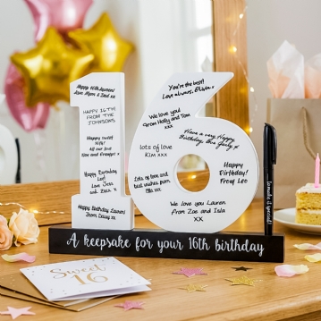 16th Birthday Signature Number