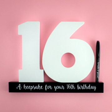 16th Birthday Signature Number