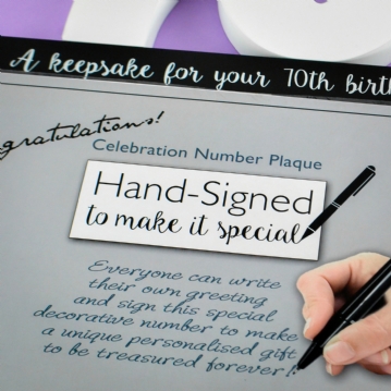 70 Birthday Signature Number