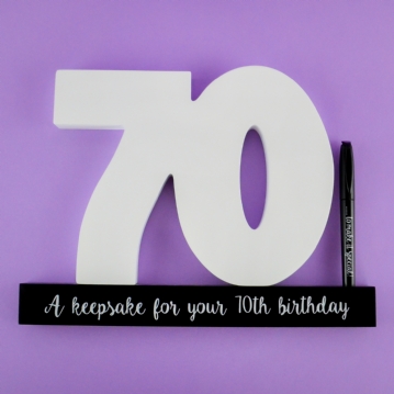 70 Birthday Signature Number