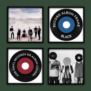 Black Personalised Record Album Frame