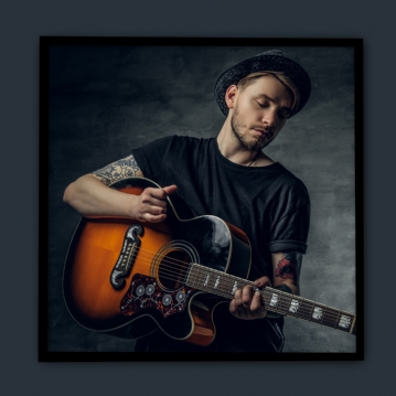 Black Personalised Record Album Frame