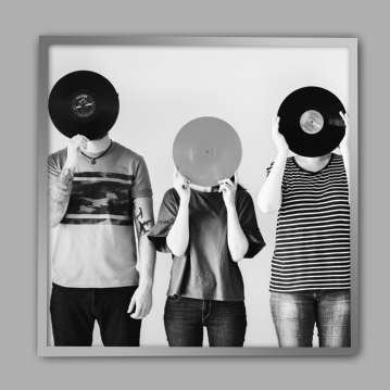 Silver Record Album Frame