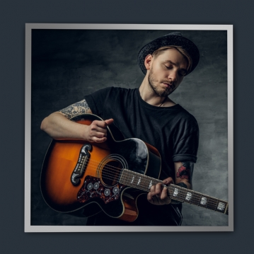 Silver Record Album Frame