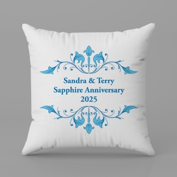 Personalised Sapphire Anniversary Cushion