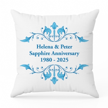 Personalised Sapphire Anniversary Cushion