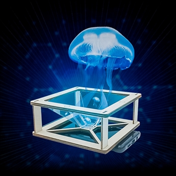 3D Hologram Visualiser Wooden Stem Kit