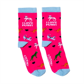I Love Pussy Novelty Ladies Socks