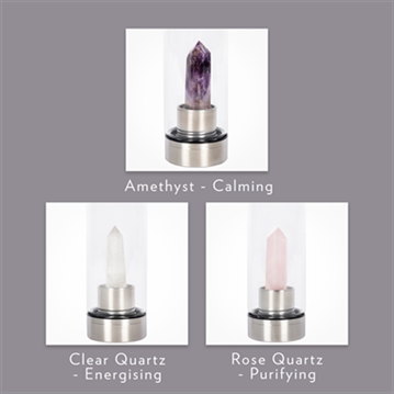 Healing Crystal Glass Water Bottles
