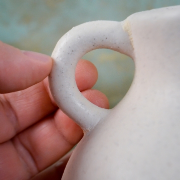 Cream Speckle Love Handles Bum Plant Pot