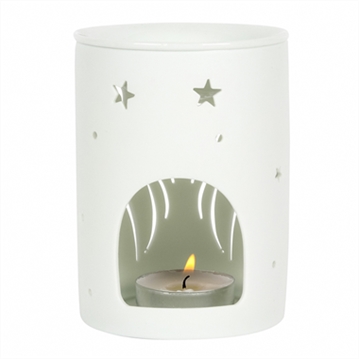 White Angel Wings Cut Out Ceramic Oil Burner