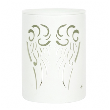 White Angel Wings Cut Out Ceramic Oil Burner
