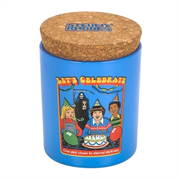 One Year Closer Lemon Cake Scented Glass Candle by Steven Rhodes