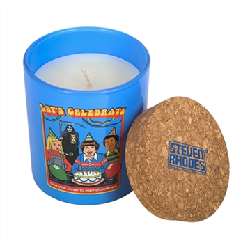 One Year Closer Lemon Cake Scented Glass Candle by Steven Rhodes