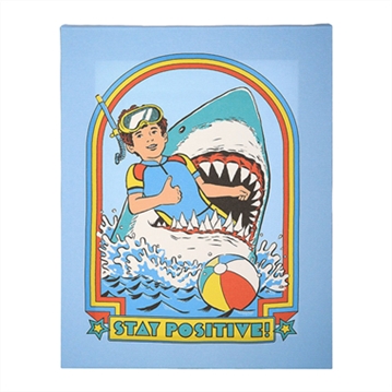 Stay Positive Canvas Plaque by Steven Rhodes