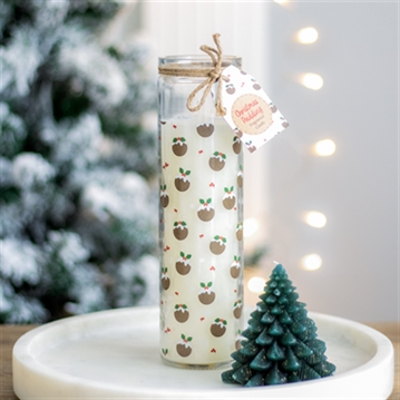 Christmas Pudding Scent Advent Tube Candle