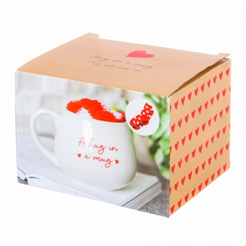 Hug in a Mug Heart Mug and Socks Set