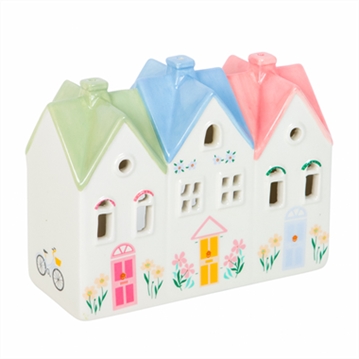Pastel House Incense Cone Burner & Tealight Holder