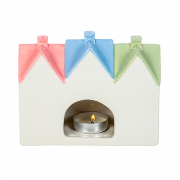 Pastel House Incense Cone Burner & Tealight Holder