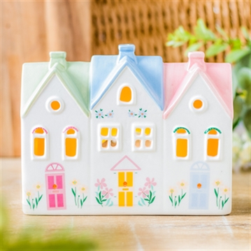 Pastel House Incense Cone Burner & Tealight Holder