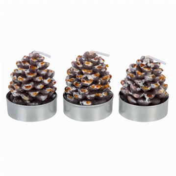 Set of 6 Pinecone Tealight Candles